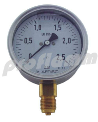 Rohrfedermanometer Edelstahl 0 - 2.5 bar 