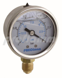 Vakuummanometer -1,0 - 0 bar / ø 50 / 1/4 G 