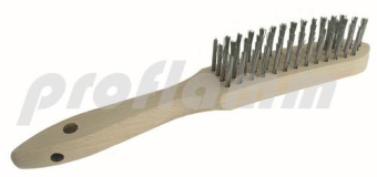 Wire brush with wooden handle 
