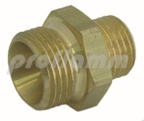 Double nipple brass 1/4" x 3/8" iK 