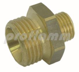 Double nipple brass 1/4" x 1/2" iK 