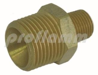 Screw-in nipple brass 1/8" x 3/8" 