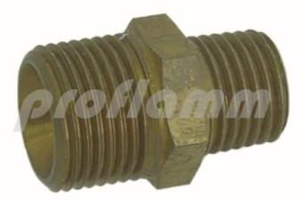 Screw-in nipple brass 1/4" x 3/8" 