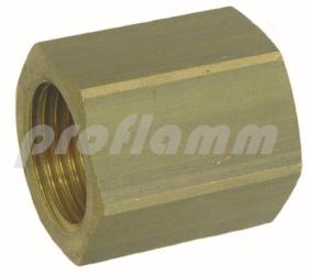 Sleeve brass 1/2" x 1/2" 