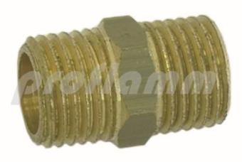 Double nipple brass 1/4" x 1/4" 