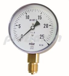 Spring manometer stainless steel 0 - 40 mbar 