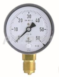 Spring manometer stainless steel 0 - 60 mbar 