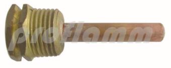 Immersion sleeve 1/2" brass/copper 50 mm 